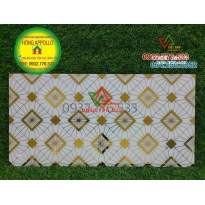 Gạch 30x60 bóng kiếng ốp tường nhũ vàng họa tiết hình tứ giác