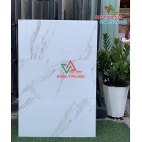 Gạch 30x60 màu trắng ốp tường phòng khách sáng bóng