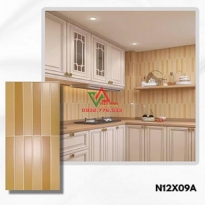 Gạch 30x60 màu vàng cát dịu nhẹ trang trí nhà bếp