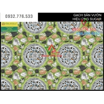 Gạch 50×50 màu xanh sân vườn