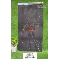 Gạch 600x1200 khổ lớn màu đen vân trắng mã 3903