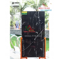 Gạch 60x120 bóng kiếng màu đen vân sọc trắng