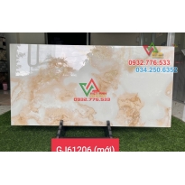 Gạch 60x120 đá bóng kiếng vân cam lát nền phòng khách Trung Quốc