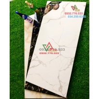 Gạch 60x120 đá marble màu trắng vân xám