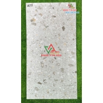 Gạch 60x120 hàng matt vân terrazo màu xám đậm trang trí phòng tắm