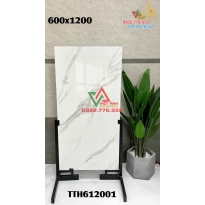 Gạch nhập khẩu 60x120 màu trắng vân khói ánh kim