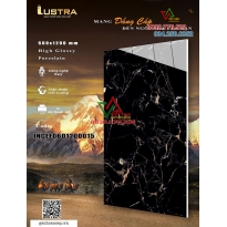 Gạch 60x120 LUSTRA công nghệ ITALY màu đen vân cam