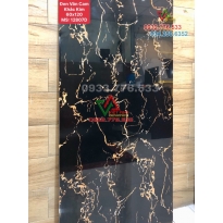 Gạch 60x120 màu đen vân cam khắc kim