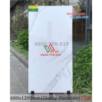 Gạch 60x120 màu trắng ốp nền nhà villa mã 1201