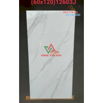 Gạch 60x120 màu trắng vân mây ốp nền phòng khách cao cấp