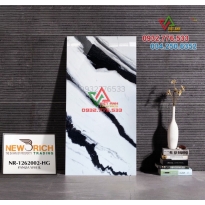 Gạch 60x120 màu trắng vân sọc đen ốp nền nhà