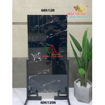 Gạch 60x120 ốp nền nhà màu đen vân trắng sang chảnh