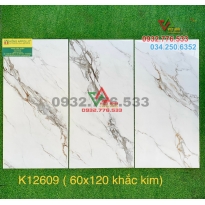 Gạch 60x120 ốp phòng ngủ khắc kim K12609