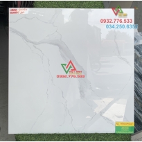 Gạch 60x60 đá bóng kiếng màu trắng vân khói