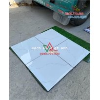 60x60 đá bóng kiếng màu trắng vân mây