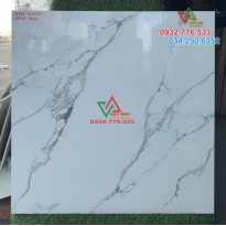 Gạch 60x60 đá bóng kiếng màu trắng vân mây hàng sale
