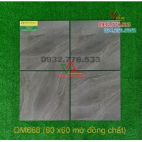 Gạch 60x60 đá mờ đồng chất màu xám DM688