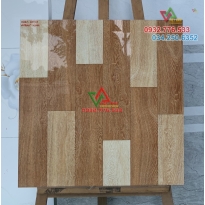 Gạch 60x60 giả gổ màu nâu hàng bóng