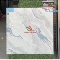 Gạch 60×60 họa tiết gợn sóng màu xanh trắng