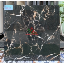 Gạch 60x60 marble đen vân cam sang trọng