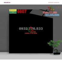 Gạch 60x60 màu đen đá bóng kiếng không hoa văn mã 6607