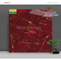 Gạch 60x60 màu đỏ đô sọc trắng mã 6616