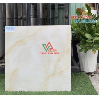 Gạch 60x60 màu trắng vân cam sang trọng