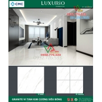 Gạch 60x60 màu trắng vân mây lát nền phòng khách