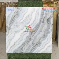 Gạch 60x60 màu xám trắng vân như sóng biển