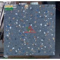 Gạch 60x60 Xám Đậm Terrazzo Đa Sắc Bóng Kiếng
