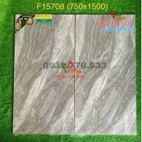 Gạch 75x150 màu xám ốp nền nhà villa F15708