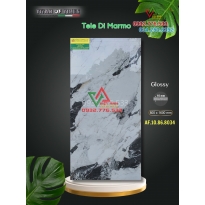 Gạch 80x160 đá bóng kiếng màu trắng đen Tele Di Marmo