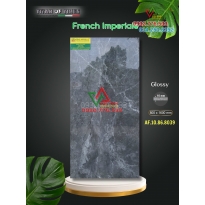 Gạch 80x160 màu xám chì vân khói trắng French Imperiale