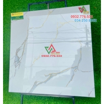Gạch 80x80 bóng kiếng màu trắng vân mây ánh kim quận 2