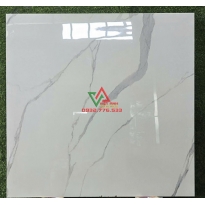 Gạch 80x80 đá bóng kiếng Ấn Độ màu trắng vân mây xám nhạt sang trọng