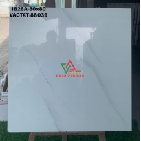 Gạch 80x80 đá bóng kiếng hàng vn màu trắng vân mây khuyến mãi giá rẻ