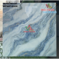 Gạch 80x80 đá Porcelain màu xanh bóng kiếng