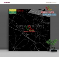 Gạch 80x80 màu đen vân trắng mã 8086