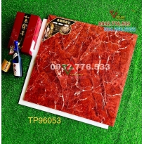 Gạch 80x80 màu đỏ bóng kiếng sọc trắng TP96053