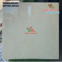 Gạch 80x80 màu kem đá bóng kiếng lát nền nhà