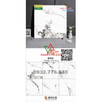 Gạch 80x80 màu trắng marble vân đen mã 8710
