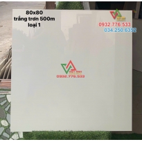Gạch 80x80 màu trắng trơn hàng loại 1 hàng có sẵn trong kho mẫu mới nhất