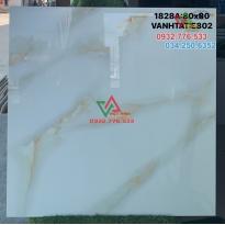 Gạch 80x80 màu trắng vân vàng bóng kiếng hàng VN