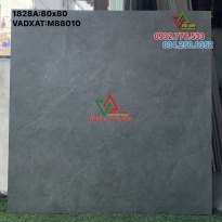 Gạch 80x80 màu xám vân trắng nhẹ đá mờ cao cấp