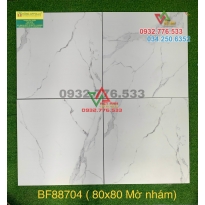 Gạch 80x80 mờ nhám màu trắng vân mây mã BF88704