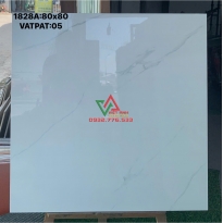 Gạch 80x80 ốp phòng khách màu trắng xám hàng cao cấp