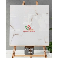 Gạch 80x80 Trắng Kem Vân Đá Nâu Vàng Mảnh Bóng Ấn Độ
