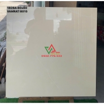 Gạch 80x80 Vàng Kem Nhạt Vân Trắng Bóng Kiếng Việt Nam