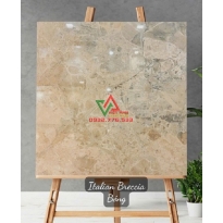 Gạch 80x80 Vàng Kem Vân Đá Breccia Đa Mảng Bóng Ấn Độ