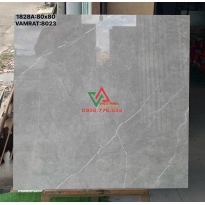 Gạch 80x80 Xám Đậm Vân Chỉ Trắng Bóng Kiếng Việt Nam